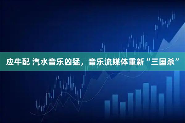 应牛配 汽水音乐凶猛，音乐流媒体重新“三国杀”
